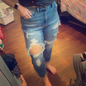 AE Stretch Mom Jeans